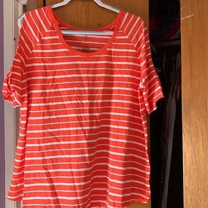 Cold shoulder short sleeve shirt. NWOT